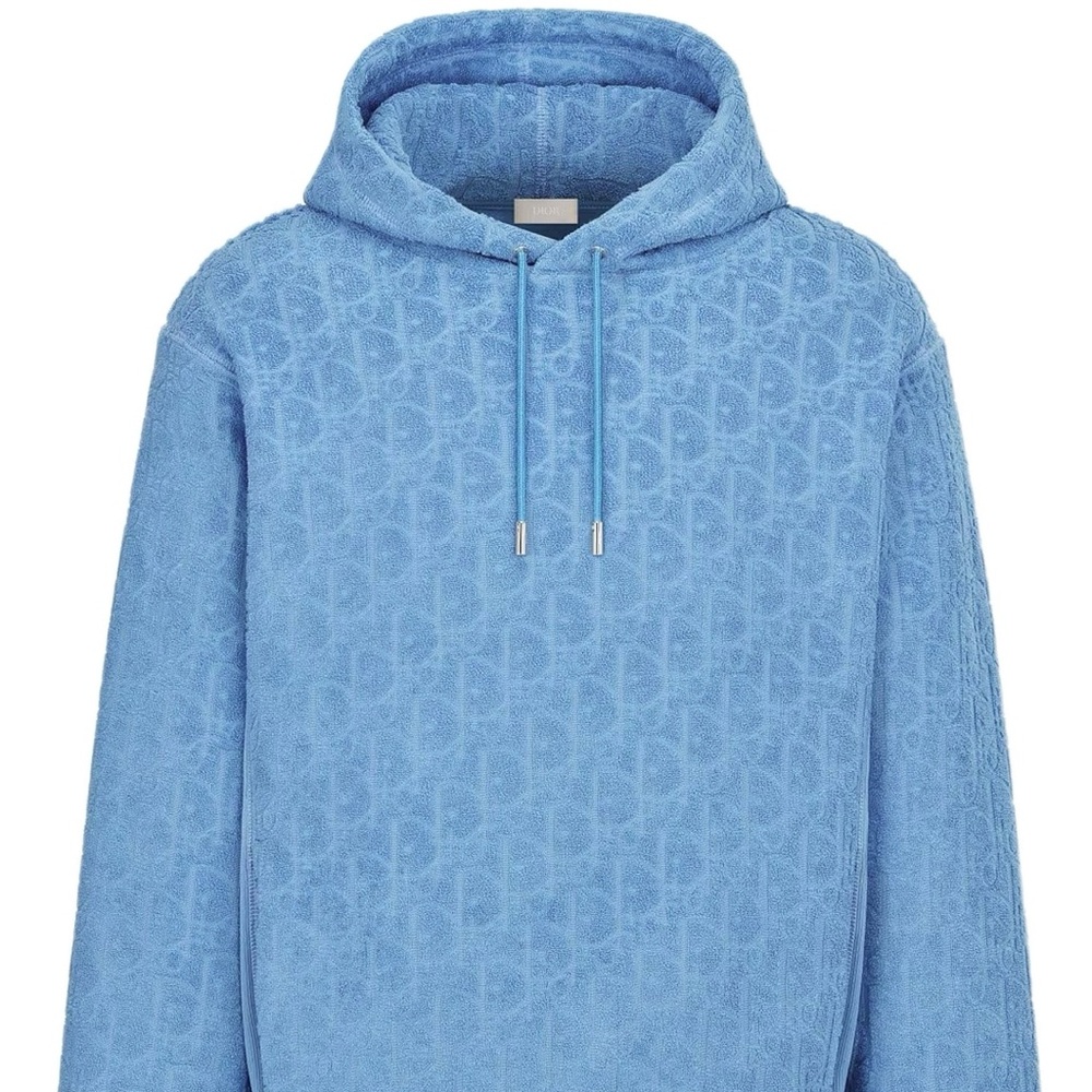 Baby Blue Dior Towel Hoodie